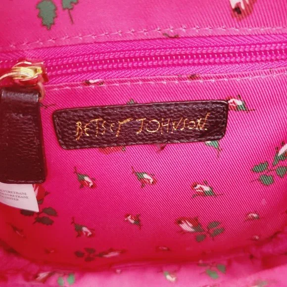 Betsey Johnson Pink Animal Print Faux Leather Mini Backpack - Picture 10 of 14